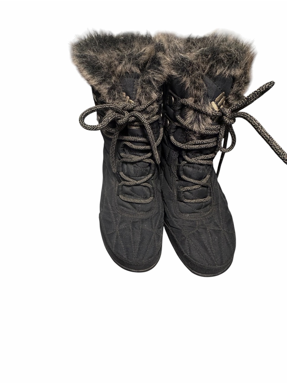 Columbia Womens Minx Shorty Black Faux-Fur Trim Insulated Winter Boots Sz 11 - Picture 2 of 13